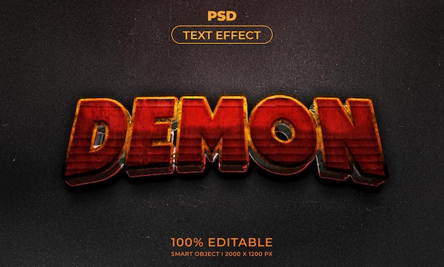 3d editable text effect style with background
