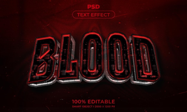 3d editable text effect style with background