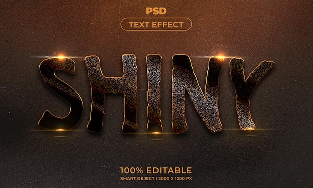 3d editable text effect style with background