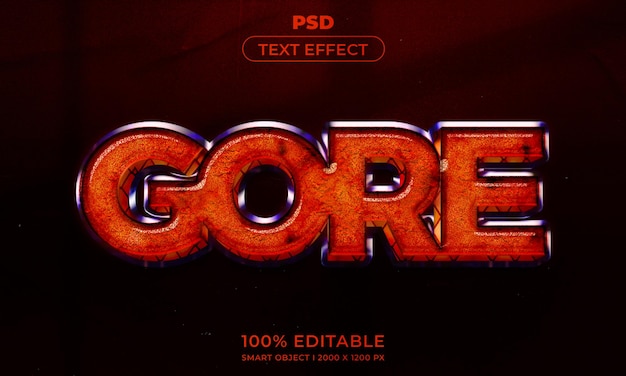 3d editable text effect style with background
