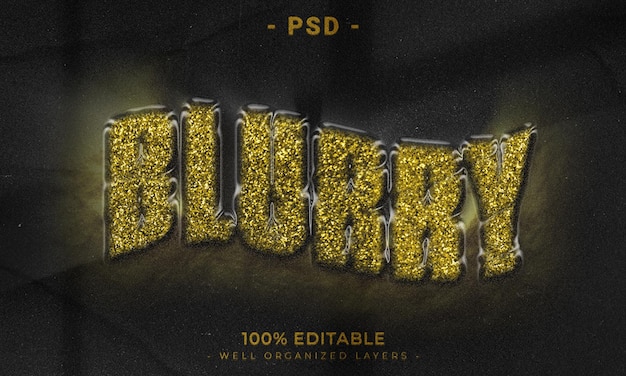 3d editable text effect style with background