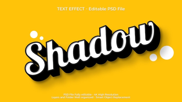 3D-Editierbare Schatten-Text-Effekt-Design