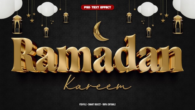 3D-Editierbarer Text-Effekt für den Ramadan