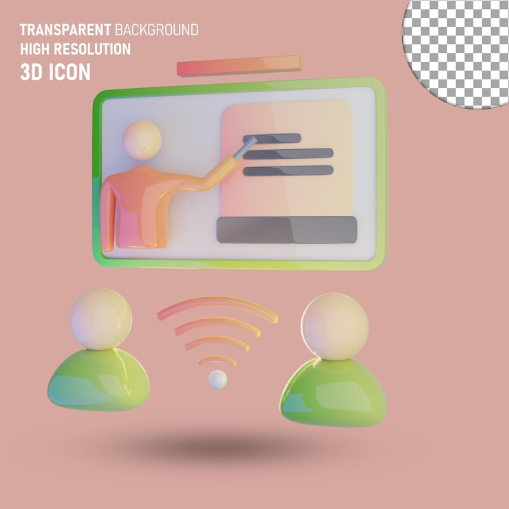 PSD 3d education icon