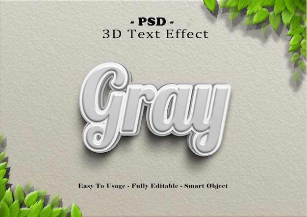 3d-effekt im grauen textstil