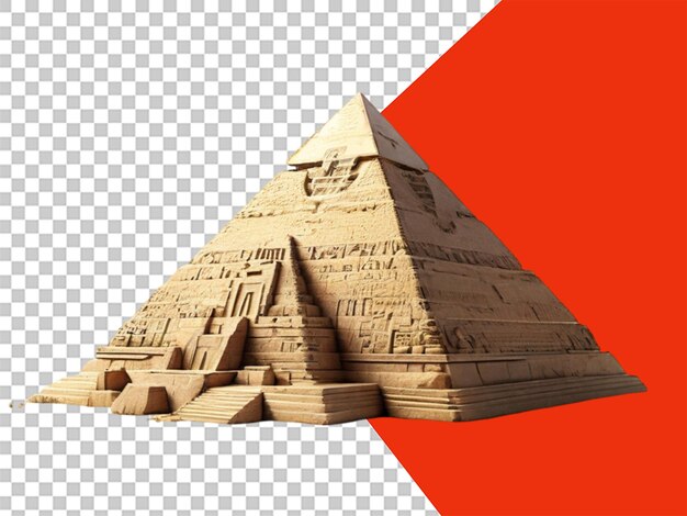 PSD 3d egipto pirámide de giza en un fondo transparente