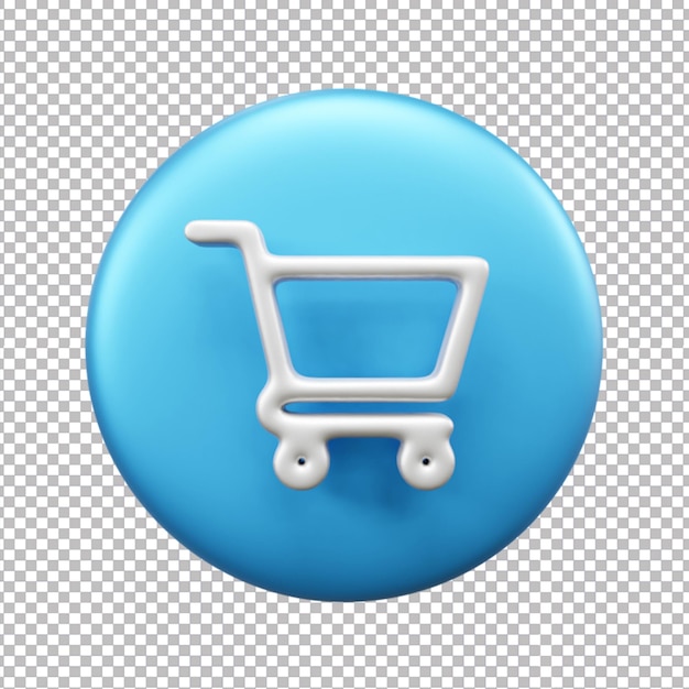 PSD 3d-einkaufs-ui-symbol isoliert