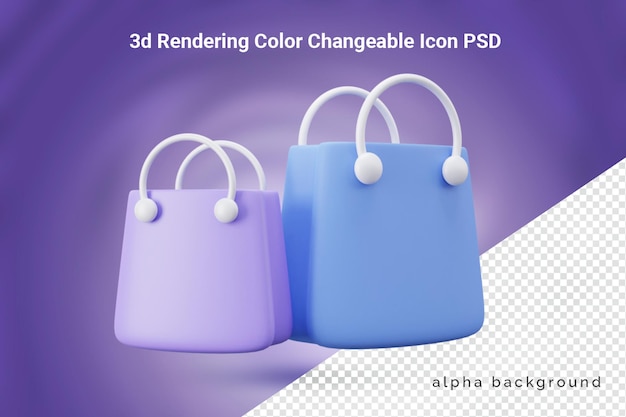 PSD 3d-einkaufstaschensymbol