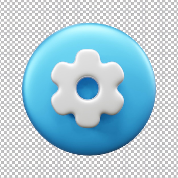 PSD 3d-einstellung ui-symbol isoliert