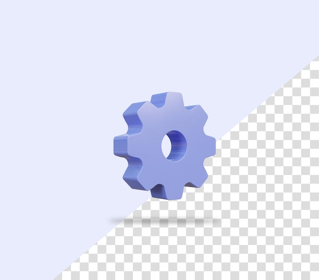 3D-Einstellungs-Rendering-Symbol