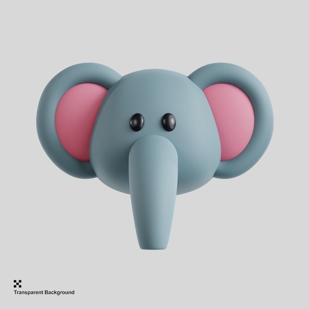 PSD 3d-elefant-illustration