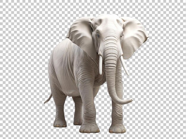 PSD 3d elefante branco png