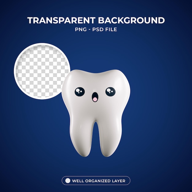 3D-Element überrascht Zahn für Zusammensetzung Transparent PNG