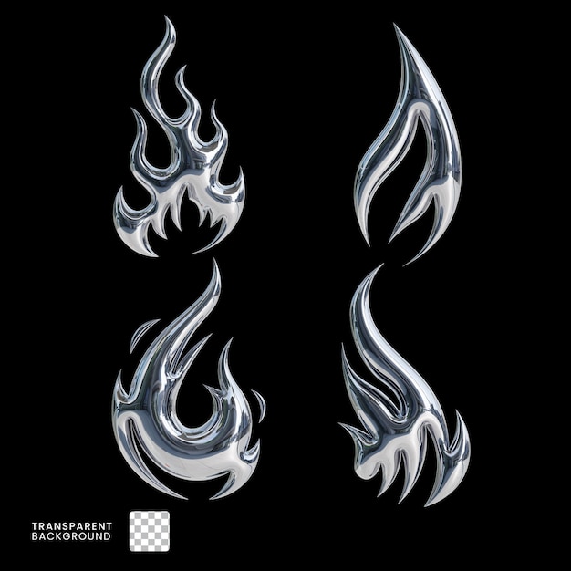 3D-Elemente von Chrome Fire