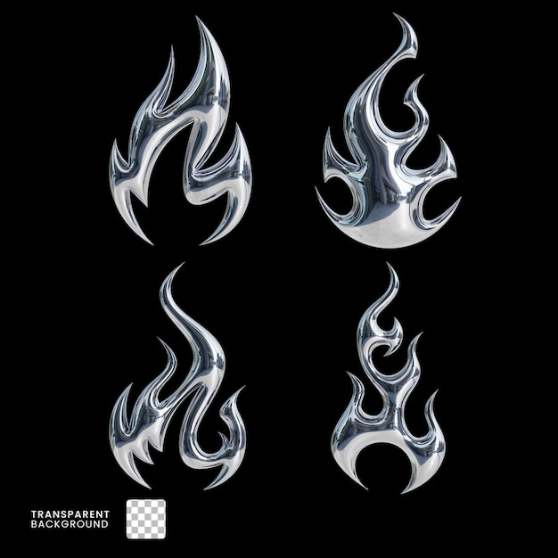 3D-Elemente von Chrome Fire