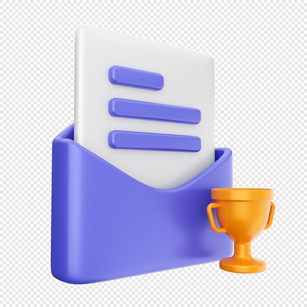 3d email mail envelope message icon illustration render