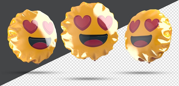 PSD 3d emoji bolas png para la composición de renderización 3d