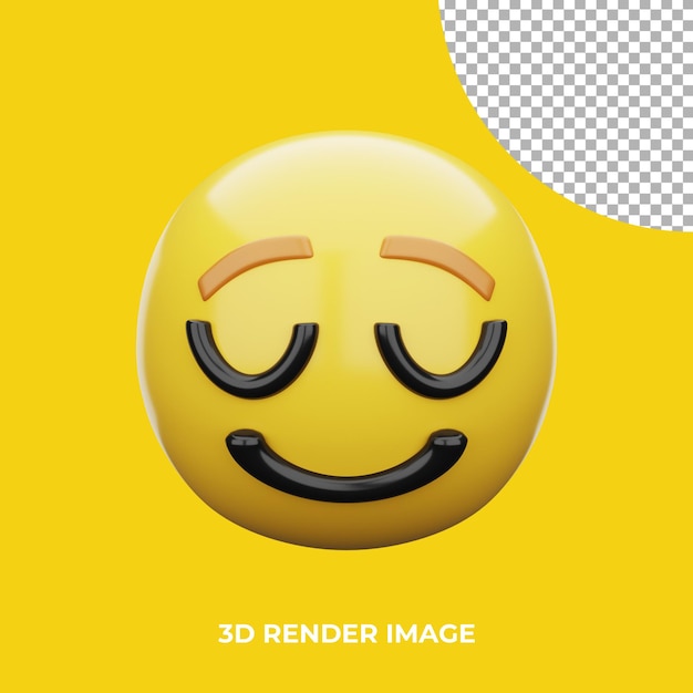 3d emoji cara aliviada