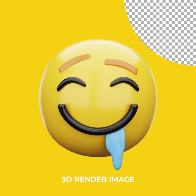 3d emoji cara babeante