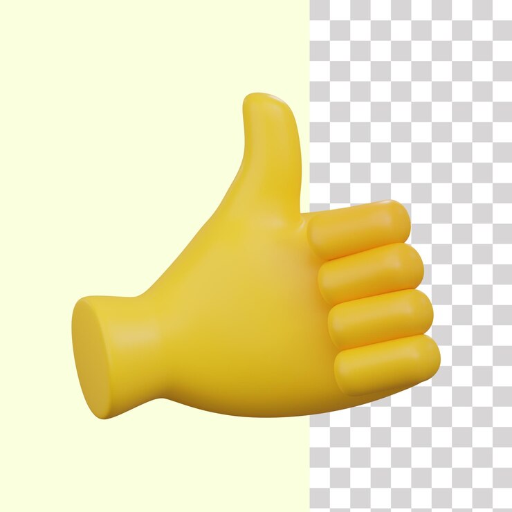 PSD 3d-emoji daumen nach oben