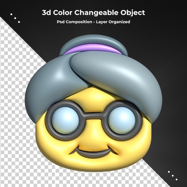 3D-Emoji-Gesichter mit Gesichtsausdrücken 3D-Rendering stilisierte Emoji-Symbole