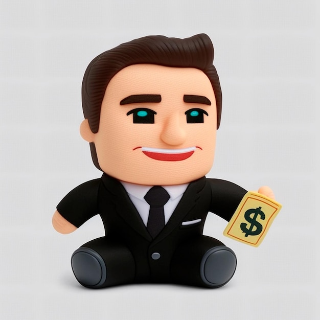 3d emoji hombre de negocios con dinero