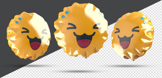 PSD 3d-emoji-kugeln png für die 3d-rendering-komposition