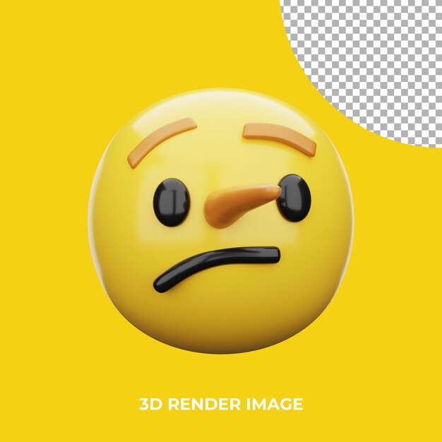 3d emoji rosto deitado