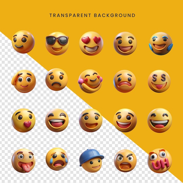 3D-Emoji-Sammlung