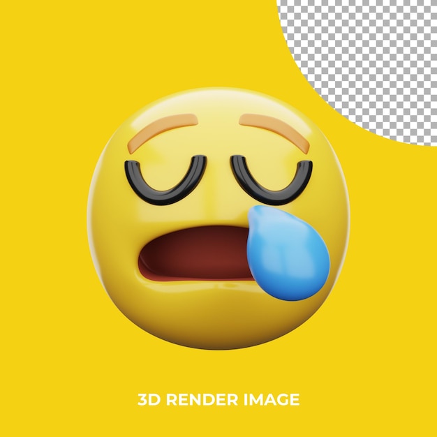 3D-Emoji Schläfriges Gesicht