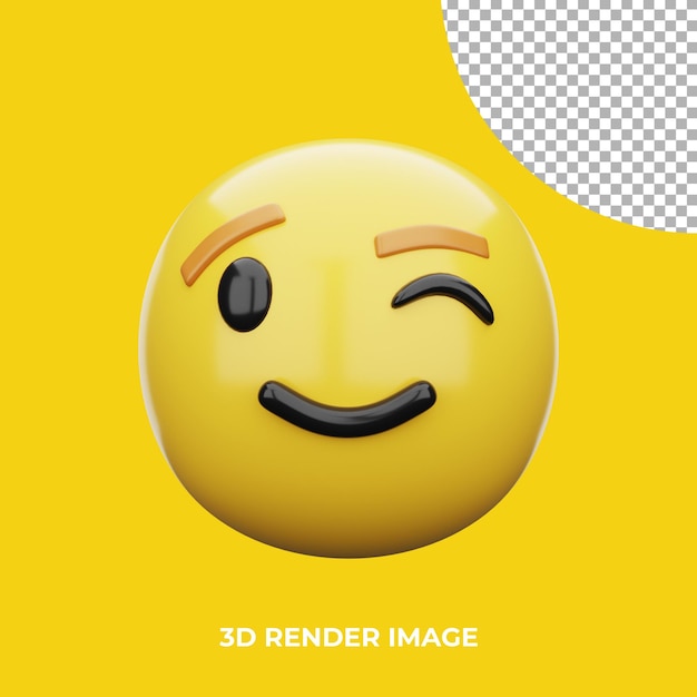 3d Emoji Visage Clignotant