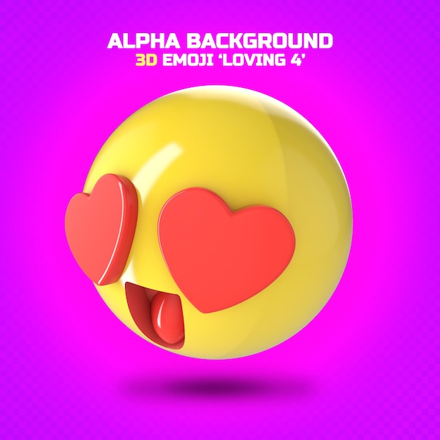 3D Enamorado Emoji 04