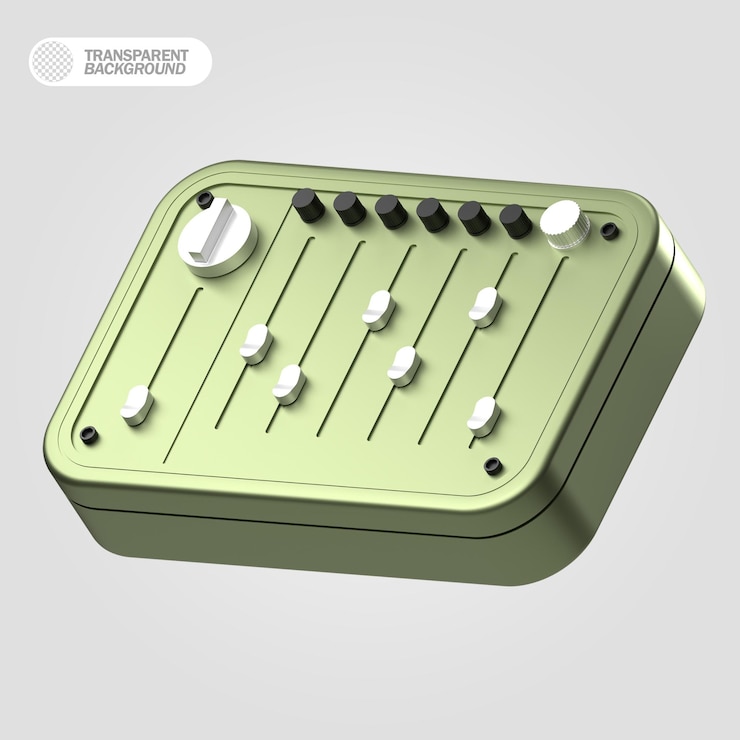 PSD 3d-equalizer objekt grün musikfestival thema farbe