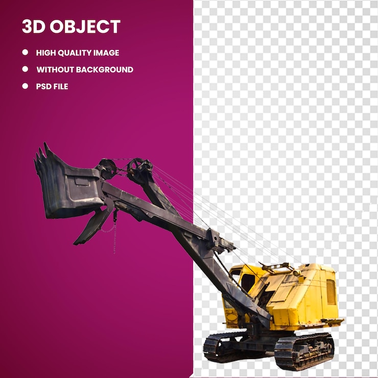 PSD 3d escavatore estrazione del carbone