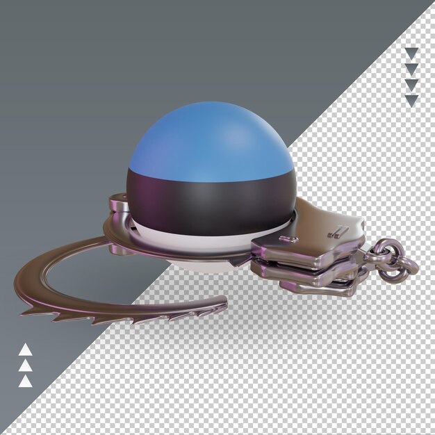 3d esposar bandera de Estonia renderizado vista derecha