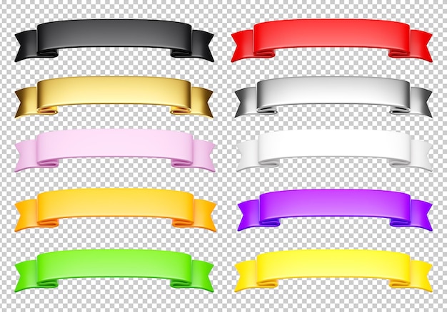 PSD 3d-etikettenband-set