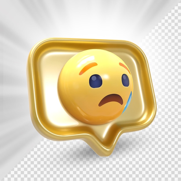 PSD 3d-facebook-emoji traurig