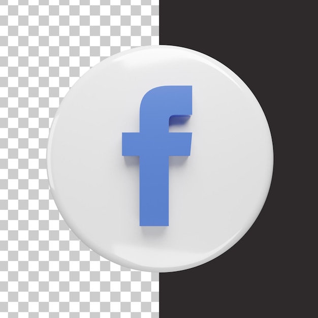 3D-Facebook-Logo isoliert