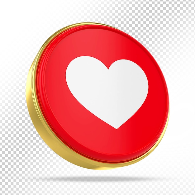 3D facebook reacción emoji amor