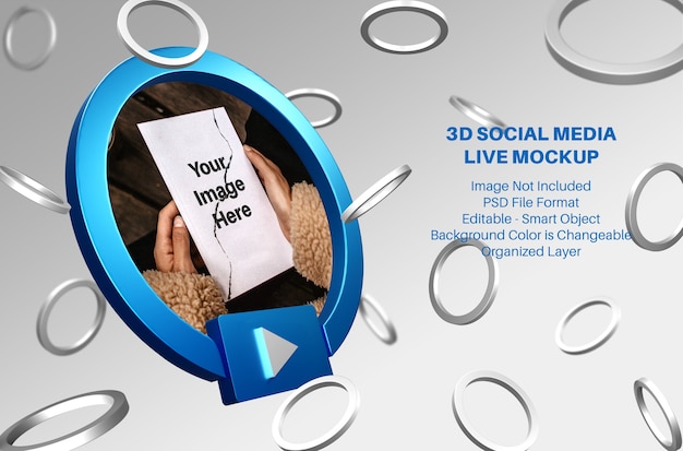 3d facebook social media live-streaming-modell