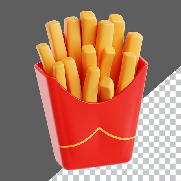 3D-Fastfood ein roter Zigarettenbehälter mit einem roten Behälter, auf dem steht: