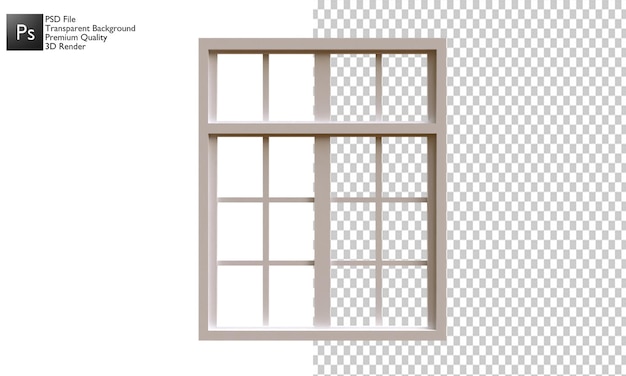 3D-Fensterillustrationsdesign