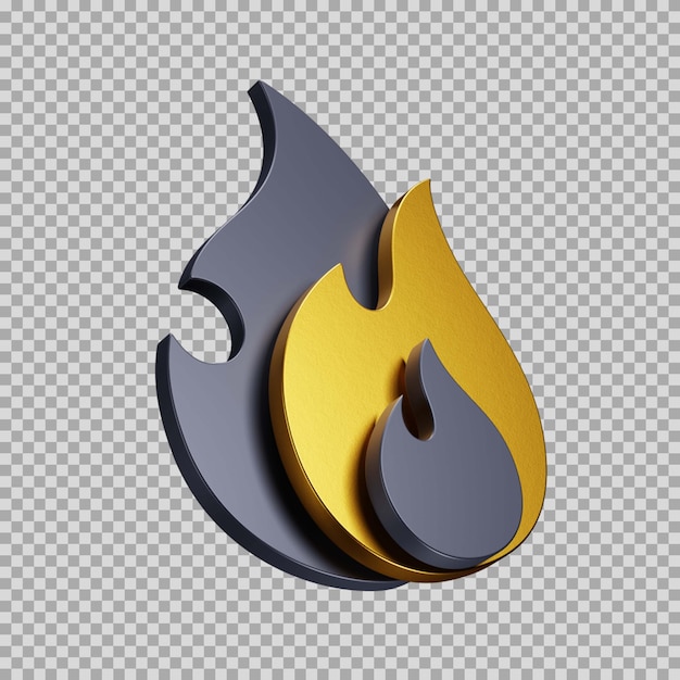 PSD 3d-feuerdynamische premium-symbol