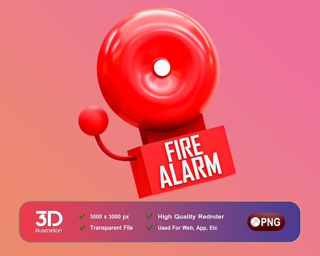 PSD 3d-feuerwehrmann-symbol 3d png