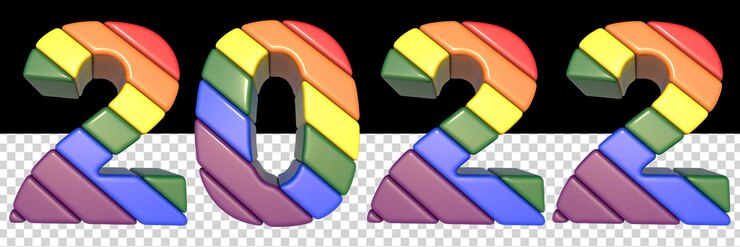 PSD 3d-figuren neues jahr 2022