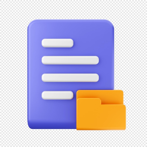 3d file document icon illustration render