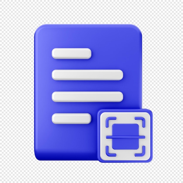 3d file document icon illustration render