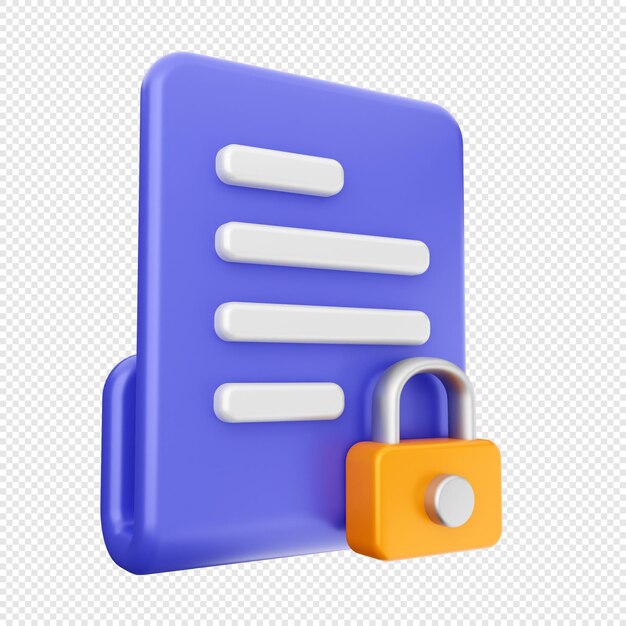 3d file document icon illustration render