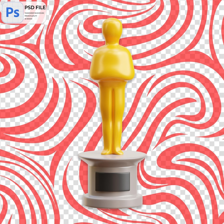 PSD 3d film award icon isolado png ilustração psd template
