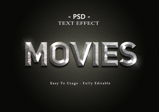 PSD 3d-filmeffekt im textstil